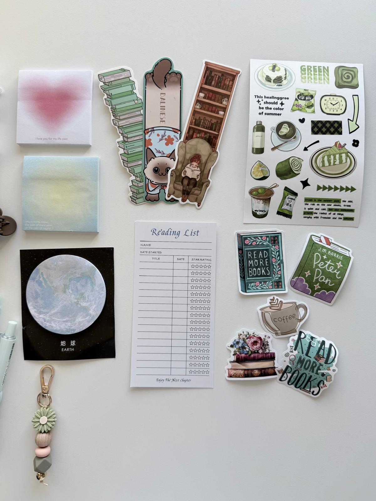 Green bookish bundle - fresh, calm and natural 🌿